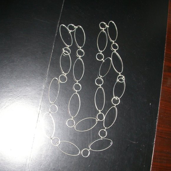 Ovals and Circles Chain Necklace - Picture 3 of 3